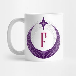 F - Moon Monogram Mug